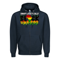 Navy unapologetically black Zipper Hoodie - CowGirlArtShop