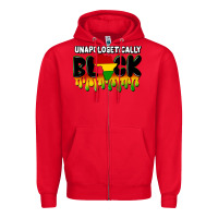 Red unapologetically black Zipper Hoodie - CowGirlArtShop