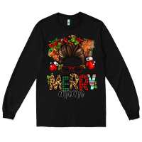 Black Christmas merry mama messy bun Long Sleeve Tee - Jasminsmagicworld