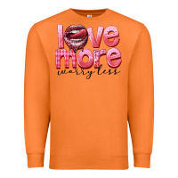 Carrot Love more worry less Premium Sweatshirt - FaDigitalArtStudio