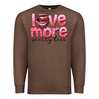 Chestnut Love more worry less Premium Sweatshirt - FaDigitalArtStudio