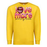 Lemon Love more worry less Premium Sweatshirt - FaDigitalArtStudio