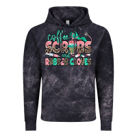Cloud Black coffee scrubs and rubber gloves Vintage Hoodie - MaliasSmallBusiness