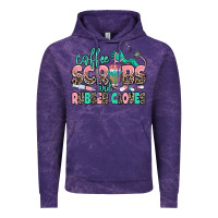 Cloud Purple coffee scrubs and rubber gloves Vintage Hoodie - MaliasSmallBusiness