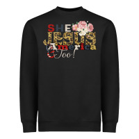 Black She Jesus America Too Heavyweight Sweatshirt - Bettercallsaul