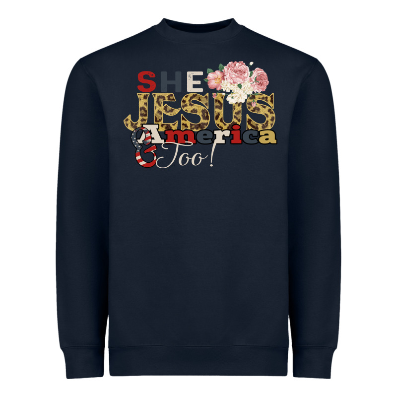 She Jesus America Too Heavyweight Sweatshirt by Bettercallsaul | Teevron