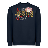Navy She Jesus America Too Heavyweight Sweatshirt - Bettercallsaul