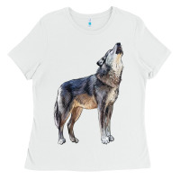 White wolf Ladies Tee - LillyAllenDesigns