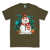 Army Green christmas snowman Classic Tee - MaliasSmallBusiness