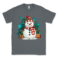 Charcoal Heather christmas snowman Classic Tee - MaliasSmallBusiness