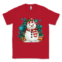 Red christmas snowman Classic Tee - MaliasSmallBusiness