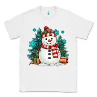 White christmas snowman Classic Tee - MaliasSmallBusiness