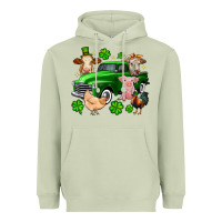 Matcha St. Patrick's farm animal truck Heavyweight Hoodie - OliviaCreatesArt