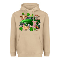 Mushroom St. Patrick's farm animal truck Heavyweight Hoodie - OliviaCreatesArt