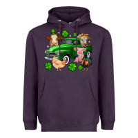 Plum St. Patrick's farm animal truck Heavyweight Hoodie - OliviaCreatesArt