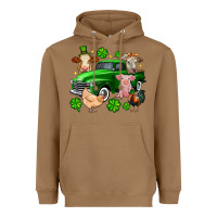 Toasted Coconut St. Patrick's farm animal truck Heavyweight Hoodie - OliviaCreatesArt