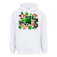 White St. Patrick's farm animal truck Heavyweight Hoodie - OliviaCreatesArt