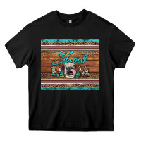Black show mom aztec cowhide leopard heifer Heavy Core Tee - Artiststas