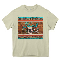 Mossy show mom aztec cowhide leopard heifer Heavy Core Tee - Artiststas