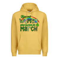 Antique Gold Blessed women are born in March Premium Hoodie - CowGirlArtShop