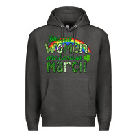 Charcoal Heather Blessed women are born in March Premium Hoodie - CowGirlArtShop