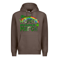Coffee Blessed women are born in March Premium Hoodie - CowGirlArtShop