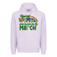 Lilac Blessed women are born in March Premium Hoodie - CowGirlArtShop