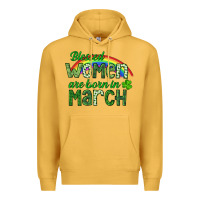 Mustard Blessed women are born in March Premium Hoodie - CowGirlArtShop