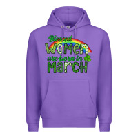 Purple Blessed women are born in March Premium Hoodie - CowGirlArtShop