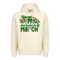Sandshell Blessed women are born in March Premium Hoodie - CowGirlArtShop