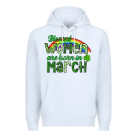 White Blessed women are born in March Premium Hoodie - CowGirlArtShop