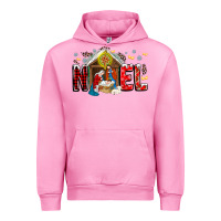 Fuchsia Pink Noel Urban Hoodie - CowhideDigitalArt