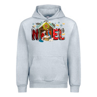 Heather Grey Noel Urban Hoodie - CowhideDigitalArt