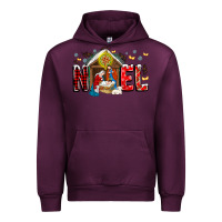 Mauve Wine Noel Urban Hoodie - CowhideDigitalArt
