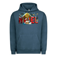 Pigment Midnight Navy Noel Urban Hoodie - CowhideDigitalArt