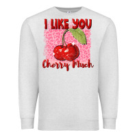 Oatmeal Heather I like you cherry much Valentine's Day Premium Sweatshirt - FaDigitalArtStudio