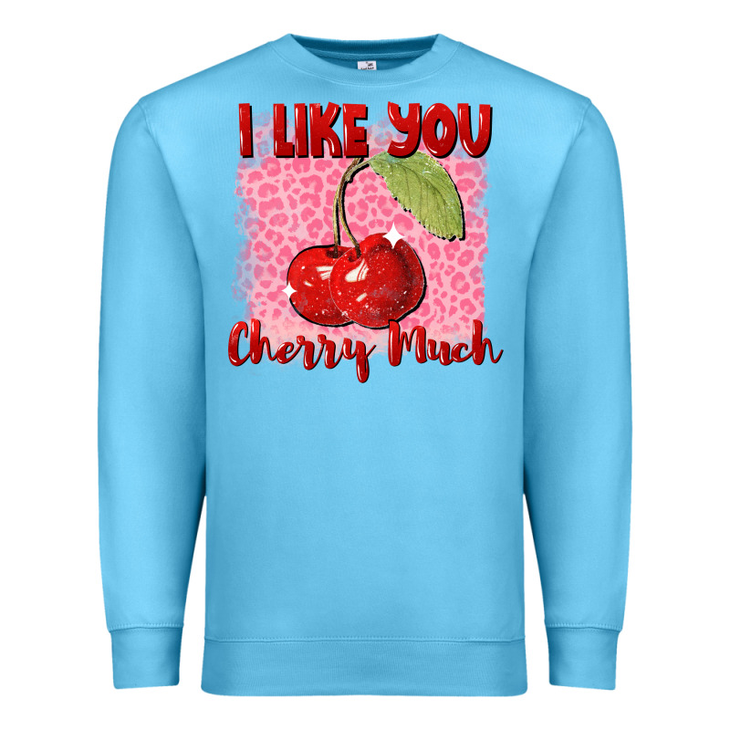 I Like You Cherry Much Valentine's Day Premium Sweatshirt by FaDigitalArtStudio | Teevron