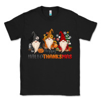 Black Happy Hallothanksmas Classic Tee - MaliasSmallBusiness