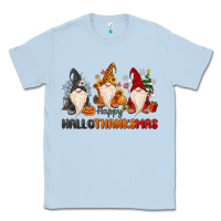 Dusty Blue Happy Hallothanksmas Classic Tee - MaliasSmallBusiness