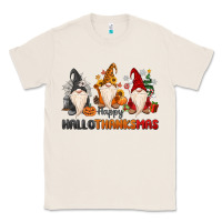 Natural Happy Hallothanksmas Classic Tee - MaliasSmallBusiness