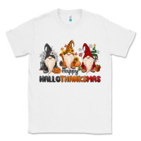White Happy Hallothanksmas Classic Tee - MaliasSmallBusiness