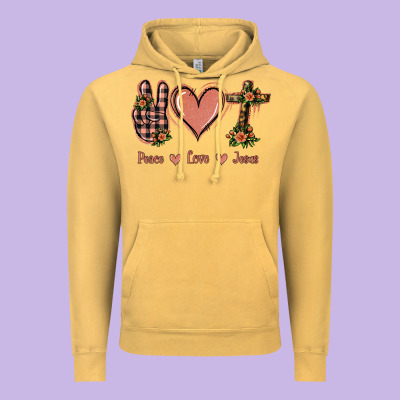 Peace Love Jesus Vintage Hoodie Designed By Jasminsmagicworld