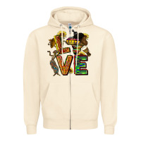 Sandshell love juneteenth africa Zipper Hoodie - CowGirlArtShop