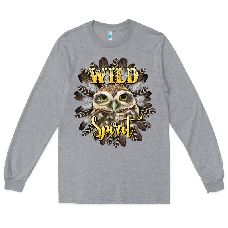 Wild Spirit Owl Long Sleeve Tee by BarkalooDesign | Teevron