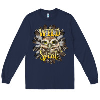 Navy wild spirit owl Long Sleeve Tee - BarkalooDesign
