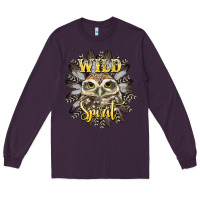 Plum wild spirit owl Long Sleeve Tee - BarkalooDesign