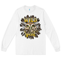 White wild spirit owl Long Sleeve Tee - BarkalooDesign