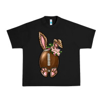 Black American Football Easter Bunny Urban Heavy Tee - BundleAndBundleShop