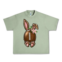 Oil Green American Football Easter Bunny Urban Heavy Tee - BundleAndBundleShop