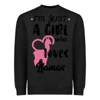 Black Just A Girl Who Loves Llamas I Love Llamas Heavyweight Sweatshirt - Bettercallsaul